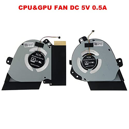 Replacement CPU GPU Cooling Fan for Asus ROG Zephyrus GU502DU GA502IU GA502IV 5V 0.5A 13NR03V0T02011 13NR0210T01111 13NR0210AM0901 DFS5K12304363C DFS5K12115491P
