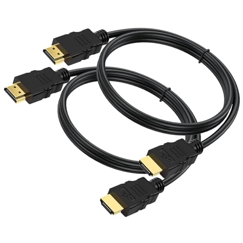 4K HDMI 2.0 Cable 10FT 2-Pack,Shielded HDMI Computer Monitor Cord,3D,ARC | 10 FT HDMI 2.0 Cord for Smart Monitor with Streaming TV,1080P@144Hz ARC & CL3 Rated for Laptop,Monitor,PS5, PS4,Xbox,Soundbar - size: 10FT