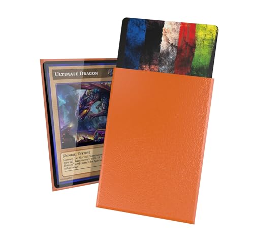 Ultimate Guard Cortex Outer Card Sleeves, 60 Japanese Size TCG Sleeves, 62 x 89mm, Orange Back, Glossy Finish, No PVC & Acid-Free, High Clarity - color: Orange, size: Japanese Glossy