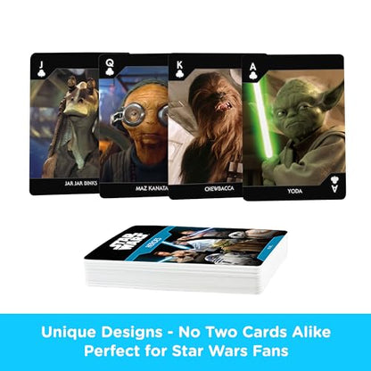 Aquarius Star Wars Playing Cards - Light Side Heroes Themed Deck of Cards for Your Favorite Card Games - Officially Licensed Star Wars Merchandise and Collectibles - Poker Size with Linen Finish - style: Light Side Heroes