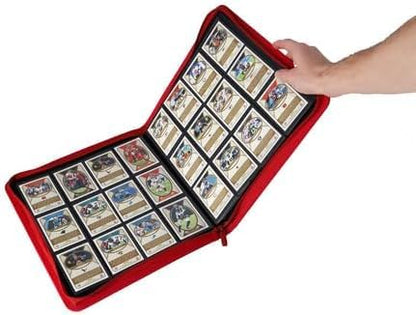 BCW Supplies 12-Pocket Z-Folio LX Trading Card Albums, Red - color: Red