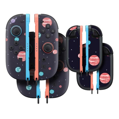 Gaming Skin Compatible with Nintendo Switch 2 Joy-Con Controller 2 Pack - Bright Night Sky - Premium 3M Vinyl Protective Wrap Decal Cover - Easy to Apply | Crafted in The USA by MightySkins - color: Bright Night Sky, size: 2 Pack of Joy-Con Skins, style: