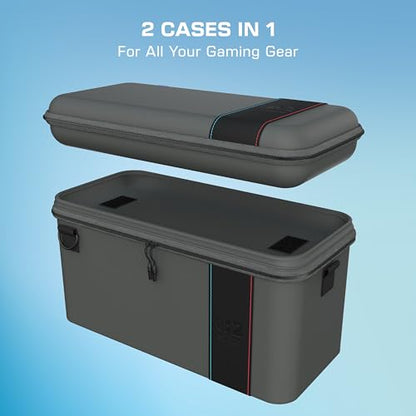 Turtle Beach PlayTrek Hard Shell 2-in-1 Travel Case, Nintendo Switch 2 | Licensed for Switch 2, Lite, OLED, Carrying Case, 12 Game Card Holder, Cover, Accessory Storage, Protection, Charcoal Black - style: 2-in-1