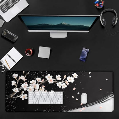 Large Mouse Pad, Desk Mat Computer Keyboard Pad Non-Slip Rubber Base Waterproof with Stitched Edges for Laptop Gaming, Office & Home 31.5 x 11.8 Inch (XL-16) - color: Xl-16
