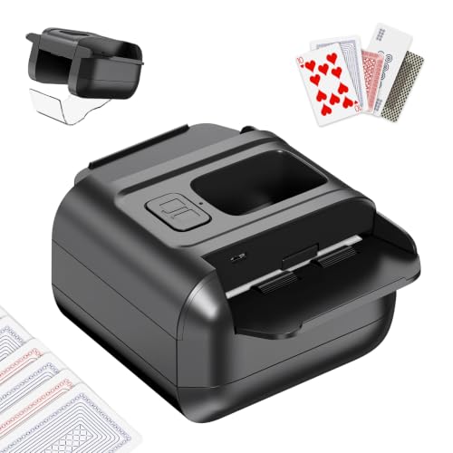 Automatic Card Shuffler, 1-2 Deck Electric Card Shuffle Machine | Portable Rechargeable Batteries of Poker,Blackjack, Skip-Bo,Phase 10 More Playing Shuffler for Home Game,Travel