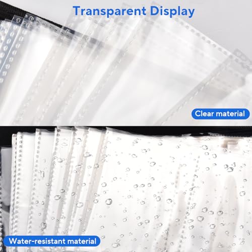 40 Pack 9 Pocket Trading Card Sleeves, Double-Sided Baseball Card Sleeves, Sheet Protectors For 3 Ring Binder, Photocard Holder Page Protectors For Trading Sports & Game Cards