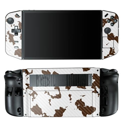 Carbon Fiber Gaming Skin Compatible with Lenovo Legion Go - Brown Cow - Premium 3M Vinyl Protective Wrap Decal Cover - Easy to Apply | Crafted in The USA by MightySkins - color: Brown Cow, style: Carbon Fiber Textured Finish
