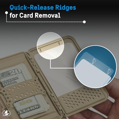 Pelican MagSafe Wallet for iPhone - Heavy Duty MIL-STD Snap-On Phone Magnetic Wallet and Phone Card Holder - Detachable and Slim Hard Case for iPhone 17 Pro Max/16 Pro Max/15/14/Pixel 10- Desert Tan - color: Desert Tan, style: Protector
