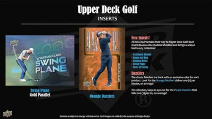 2026 Upper Deck GOLF Series Sealed Blaster Box of Packs Featuring Young Guns Rookie Card, Scorecard Superstars and a Blaster Exclusive Orange Dazzler Try For Tiger Woods, Nelly Korda and Many Others