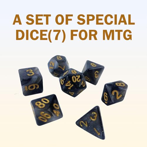 MTG Playmat with Storage Tube & 7-Dice Set - Waterproof TCG Playmat with Stitched Edges, Non-Slip Rubber Card Game Mat (24"x14") (playmat with Zones, 2-Flying Dragons) - color: 2-flying Dragons, style: playmat with zones