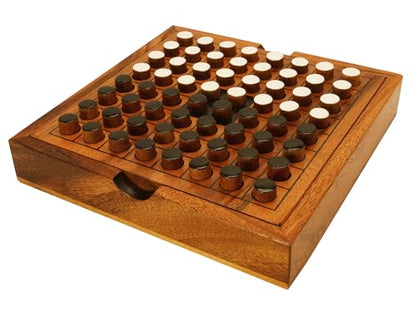 BSIRI Wooden Reversi Othello Board Game Classic Strategy Games of Family for Adults and Senior Wood Black and White Pieces and Great Gifting with Genuine Wood Looks Decoration Othelo 8 x 8 Inches. - style: Classic Othello Game