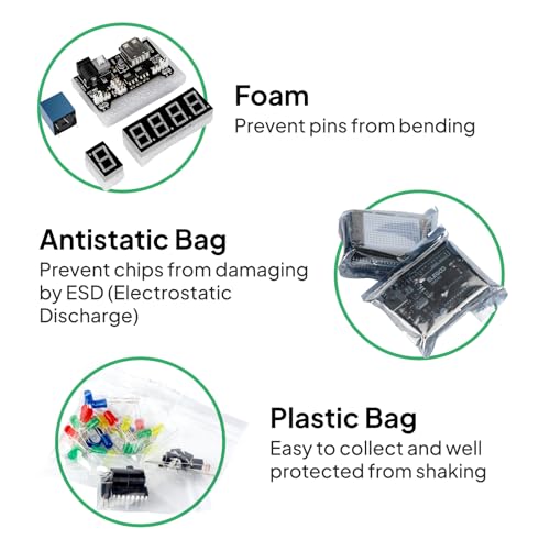 ELEGOO UNO R3 Project Super Starter Kit with PDF Tutorial for Beginners | Compatible with Arduino, 22+ Hands-on Projects, Upgraded Starter Kits with Power Supply, STEM, DIY Basic Circuit Building