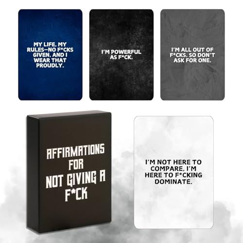 Isaac Liev Affirmations for Not Giving a F*ck - 50 Bold Daily Motivation Cards for Confidence, Boundaries & Unapologetic Self-Love - Adult Sweary Quotes - style: Not Giving a F Affirmation