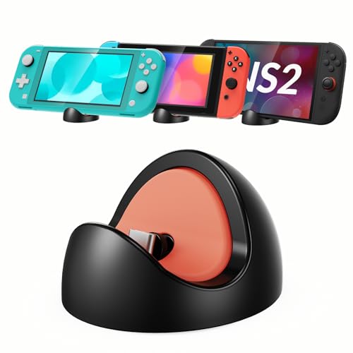 Switch Charging Dock for Nintendo Switch 2/1/Lite/OLED | Portable Carrying Charging Station, Travel or Outdoor and Home, No Cable Included