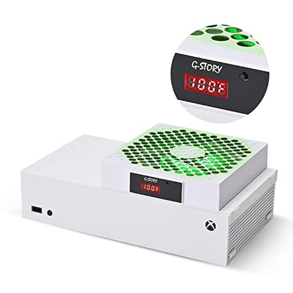 G-STORY Cooling Fan for Xbox Series S, Auto 3 Speed Adjust Temp Display RGB - color: WHITE