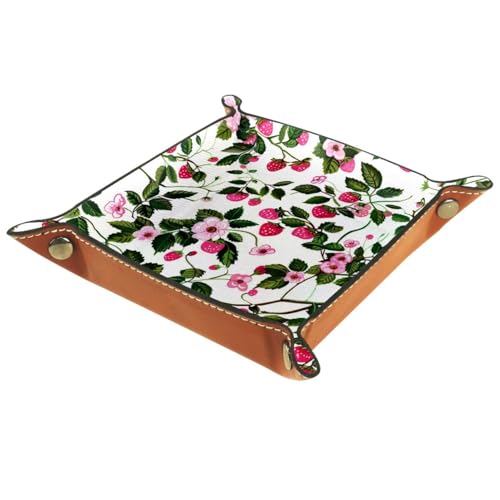 Strawberry Florals Dice Tray Dice Rolling Tray Folding Dice Holder for Dice Games, Like RPG, DND and Other Table Games - color: Multi 20