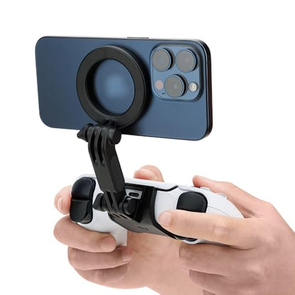 KIWIFOTOS Magnetic Phone Mount for PS5 Wireless Controller | PlayStation 5 Dualsense Wireless Controller Phone Stand Holder for Magsafe iPhone 17 16 Samsung Pixel(Phone Mount only) - color: for PS5 Gaming Controller