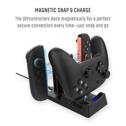 3-in-1 Charger Dock for Nintendo Switch 2 Controller | Charing for NS 2 Pro Controller 2&1 and JOYController 2, Charging Stand, LED Indicator