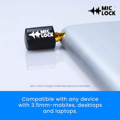 Mini 3.5mm for Headphone Port - Microphone Audio and Data Security - Privacy Protector for Laptops, Smartphones, Tablets, and Computers (Black, Single Pack)