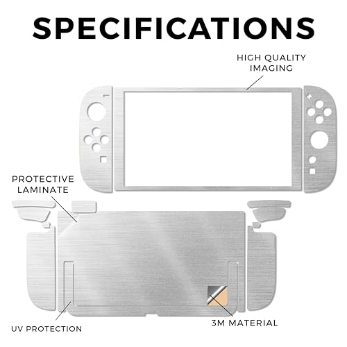 Glossy Glitter Gaming Skin Compatible with Nintendo Switch 2 Console Only - Cold Steel - Premium 3M Vinyl Protective Wrap Decal Cover - Easy to Apply | Crafted in The USA by MightySkins - color: Cold Steel, size: Switch 2 Console Skin Only, style: Glossy