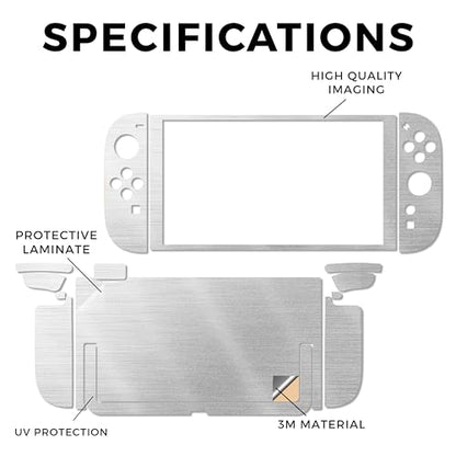 Glossy Glitter Gaming Skin Compatible with Nintendo Switch 2 Console Only - Cold Steel - Premium 3M Vinyl Protective Wrap Decal Cover - Easy to Apply | Crafted in The USA by MightySkins - color: Cold Steel, size: Switch 2 Console Skin Only, style: Glossy