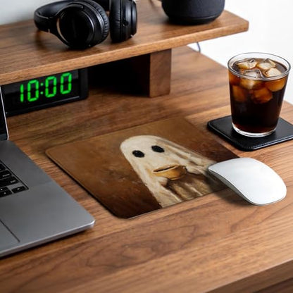 Fall Ghost Coffee Mouse Pad for Desk 9.5x7.9 Inch - color: Coffee
