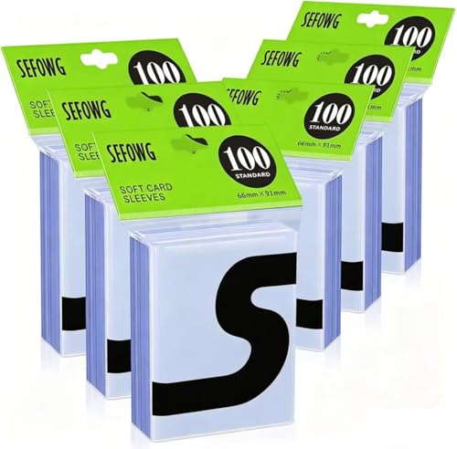 600ct Clear Card Sleeves for Trading Cards, Baseball Sports Soft Sleeves, Ultra Soft Plastic Card Protector Sleeve for Football, MTG, PKM, Game, Standard Cards - size: 600 PCS
