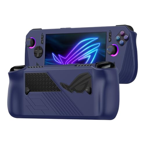 Protective Case for ASUS Rog Ally X 2024 Gaming Handheld,Game Console Silicone Protective Cover for Rog Ally X Accessories with Rocker Caps