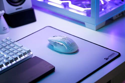 GLORIOUS Gaming Model I 2 Wireless Gaming Mouse - Hybrid 2.4Ghz & Bluetooth, 75g Superlight, 9 Buttons (2 Swappable), RGB, PTFE Feet, MMO/MOBA/FPS, Long Battery Life, Side Thumb Rest - White - color: Matte White, size: Model I2 Wireless