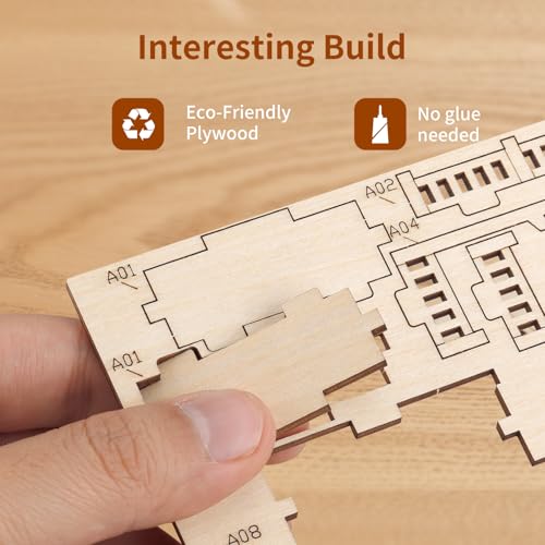 3D Wooden Puzzles for Adults, DIY Miniature Villa Model Kit for Home Decor | Wooden Houses for Beginners,Paintable model building kit, Stress Relief & Screen-Free Activity,Gifts for Friends/Teens - style: One Layer