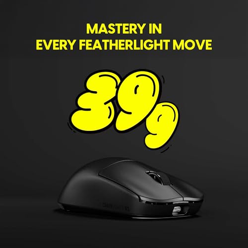 Pulsar Gaming Gears X2 Crazylight Wireless Gaming Mouse, Ultra Lightweight 1.38 oz (39g), Optical Switch, 32000 DPI, 750 IPS, XS-1 Sensor, 8k Compatible (Medium, Jet Black) - color: Jet Black, size: Medium, style: X2 CrazyLight