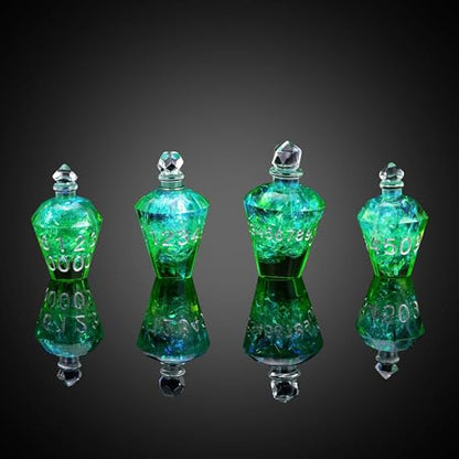 7PCS Potion DND Dice Set,Transparent Sharp Edge Die Set D&D RPG Polyhedral Dice,for Dungeons and Dragons TTRPG Games Roleplaying Games.(Green Galaxy) - color: Green Galaxy