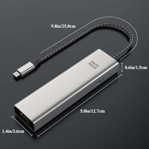 Minthouz 6-in-1 USB C Hub, 4K@144Hz HDMI, 100W PD Charging, 10Gbps USB-C/A Ports, 2.5G Ethernet, Compatible with MacBook Neo, M1/M2/M3, Surface, HP, Lenovo Laptops