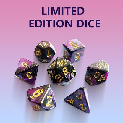 MTG Playmat with Storage Tube & 7-Dice Set - Waterproof TCG Playmat with Stitched Edges, Non-Slip Rubber Card Game Mat (24"x14") (playmat with Zones, Purple Lotus) - color: Purple Lotus, style: playmat with zones