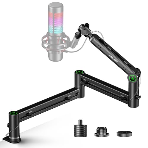 Microphone Arm,Aokeo AK-58i Desk Low Profile Mic Boom Arm Stand,Suitable For Blue Yeti,Snowball iCE,HyperX QuadCast,SoloCast,Elgato Wave,Etc - color: AK-58i (Black)