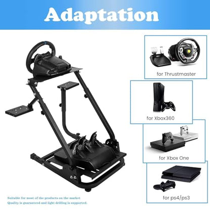 Marada Racing Wheel Stand Adjustable Fit for Logitech G29 G920 G923, for Thrustmaster T80 T300 RS GT, for PXN Foldable Steering Wheel Pedal Shift Not Include