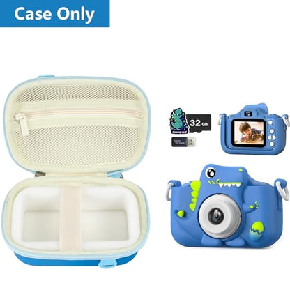 Leayjeen Kids Camera Case for Goopow/Mgaolo Kids Camera-Dark Blue | Fits CIMELR/Seckton/OZMI Kids Toy Cameras and Children Digital Camera,Shockproof Water-Resistant Hard EVA Shell(Case Only) - color: Blue-SY