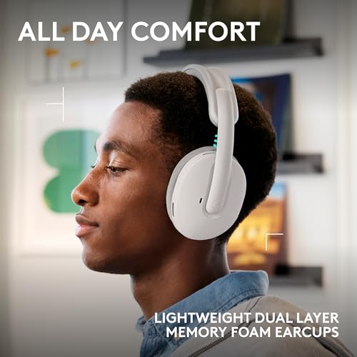 Logitech G325 Lightspeed Wireless Gaming Headset - White | All-Day Comfort, Built-in Mic with Noise Reduction, 24-Bit Audio, 24+ Hr Battery Life, for PC, PlayStation, Switch, Mobile - color: White