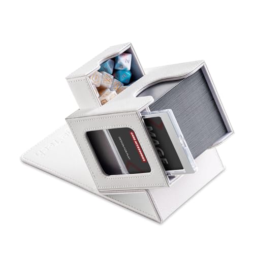 Mage Tech Card Deck Box for MTG Commander - Patented Design, Commander Display, As Deck Holder, Fits 100 Double-Sleeved Cards, Include 35pt Card Brick & Dice Tray (5. Eternal) - color: 5. Eternal