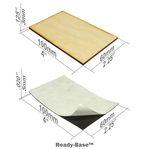 LITKO Ready Base Kit | Compatible with The Old World | 60x100mm Chariot | Twenty 3mm plywood bases + magnets | Magnetize minis for storage & steel trays | Infantry - style: 60x100mm Rectangular