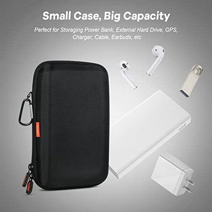 Shockproof Hard Shell Carrying Case, Large Capacity Storage Pouch Bag | Fits GPS, External Hard Drive, Power Bank, Charger, Cable, Travel Tech Organizer, Durable EVA Material - color: Z Black and Deep Purple