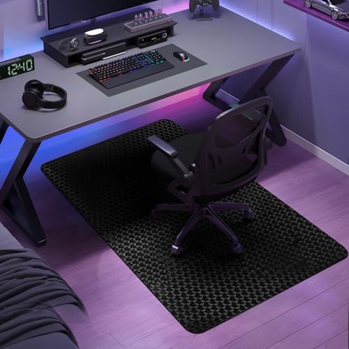 Vicwe Office Chair Mat for Hardwood Floor, 55" x 36" Desk Computer Chair Mat, Anti-Slip - color: Black, size: 55"x36" (for hard floors)