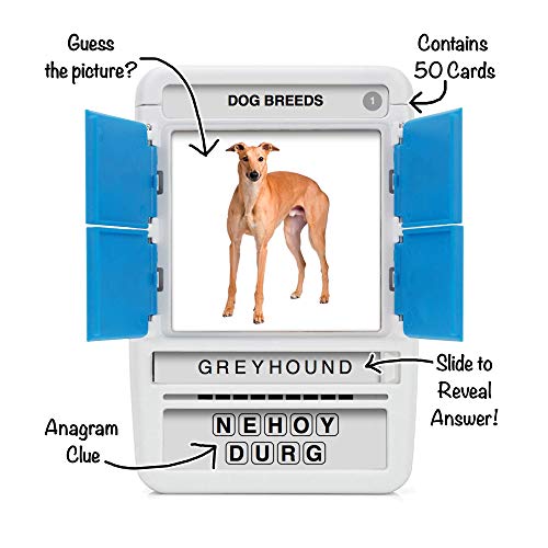 100 PICS Dogs Travel Game | Learn 100 Dog Breeds Flash Cards with Slide Reveal Case | Card Game, Gift, Stocking Stuffer | for Kids and Adults | Ages 6+ - style: Dogs