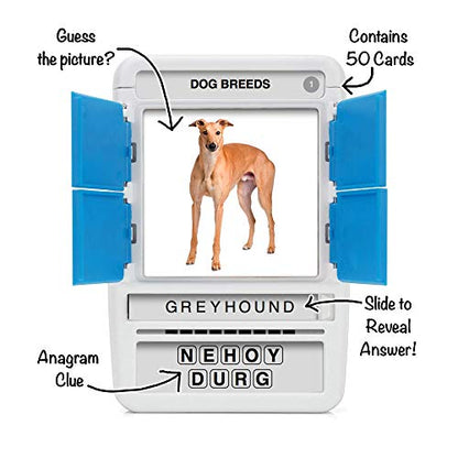 100 PICS Dogs Travel Game | Learn 100 Dog Breeds Flash Cards with Slide Reveal Case | Card Game, Gift, Stocking Stuffer | for Kids and Adults | Ages 6+ - style: Dogs