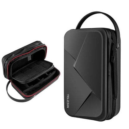 TELESIN Large Carry Case Carrying Travel Bag for GoPro Max Hero 13 12 11 10 9 8 7 6 5 DJI Action 3 4 5 Osmo Pocket 3 Insta360 X3 X4 X5 Go3 Ace Pro AKASO Battery Charger Strap Mount Accessories - size: Large