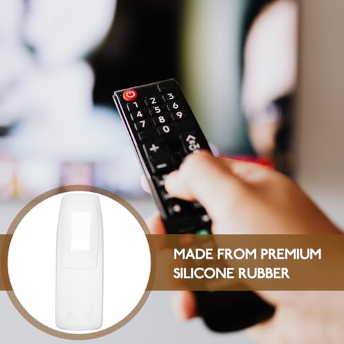 Angoily Silicone Remote Protective Cover Case for Tv Air Conditioner Remote Controller Flexible Stretchy Skin with High Transparency and Easy Battery Access