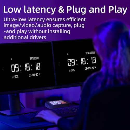 Osee GoStream M2 Capture Card, Dual 4K HDMI Input Capture Card for Streaming, USB 3.0 Audio Video Capture Card Record in 1080P 60FPS Low Latency, Compatible with PS5/PS4/Xbox/Switch in OBS, YouTube