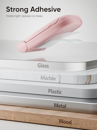 MAMUVIMO Headphone Stand, 2 Pack Headset Stand Foldable＆Sticky, Headphone Holder Hook Mount with Non-Slip Silicone, Adhesive Earphone Desk Hanger Clip Space-Saving for Airpods Max, All Earphones-Pink - color: Pink, size: 2 Pack