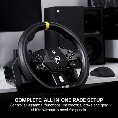 Turtle Beach Racer Wireless Racing Wheel System Officially Licensed for Xbox Series X|S & Xbox One and Windows PCs – Complete Design, Reliable Wireless Connection, up to 30Hr Battery– Black - style: Wireless Racing Wheel