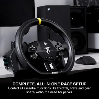Turtle Beach Racer Wireless Racing Wheel System Officially Licensed for Xbox Series X|S & Xbox One and Windows PCs – Complete Design, Reliable Wireless Connection, up to 30Hr Battery– Black - style: Wireless Racing Wheel